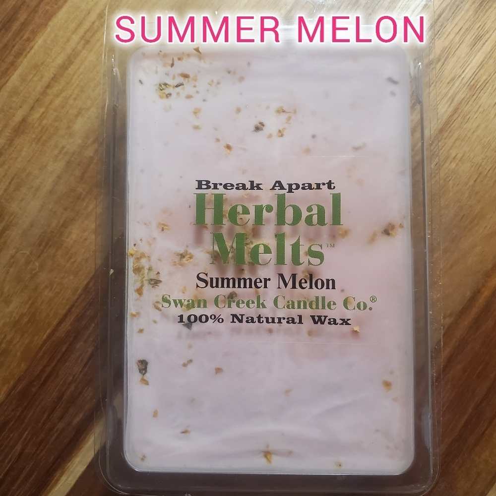 SWAN CREEK CANDLE CO "SUMMER MELON" Herbal Melts Natural Wax 5.25 oz NWT